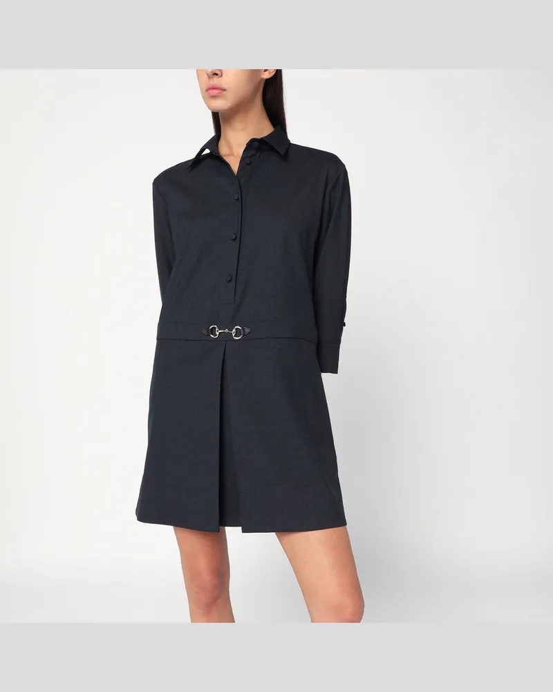 Gucci Graues Hemdkleid aus Wolle Grey