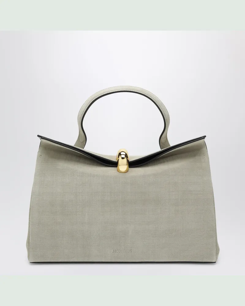Jacquemus Valérie Greige-Tasche aus Rindsleder Grey