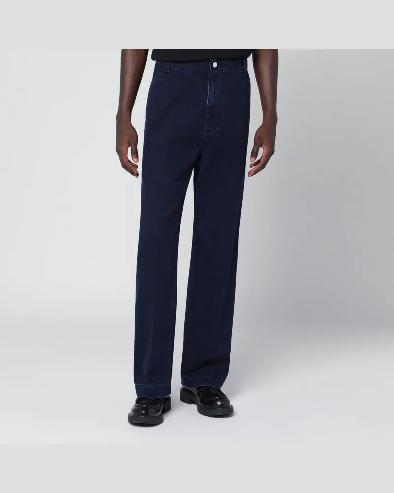 Gucci Dunkelblaue ausgewaschene Denim-Hose Blue
