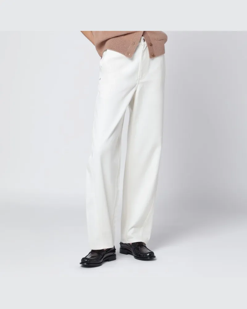 Kitsuné Weiße Baumwollhose Weiß