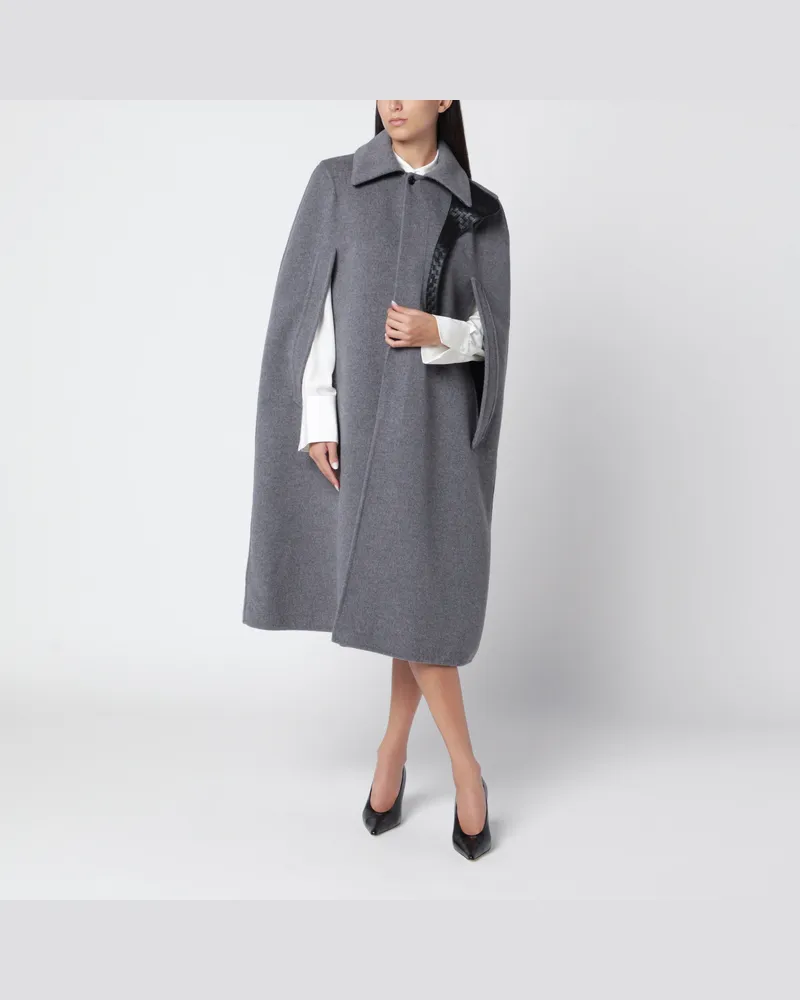 Bottega Veneta Grey wool and cashmere cape coat Grey