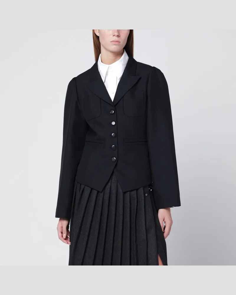 Namacheko Schwarze Jacke aus Wollmischung Black