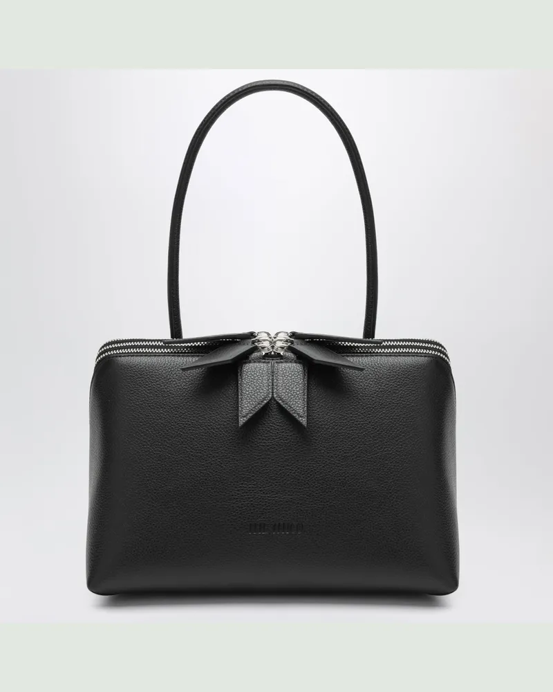 ATTICO Schultertasche L' Altra di Milano in Schwarz aus Granata-Leder Black