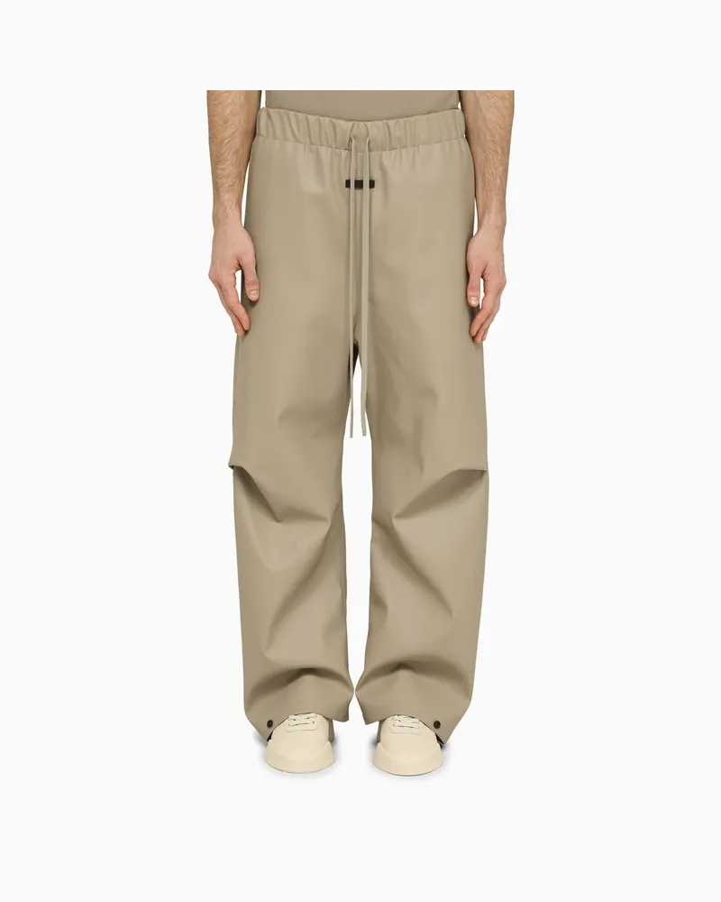 Fear of God Gummierte Hose mit weitem Bein Dune Beige