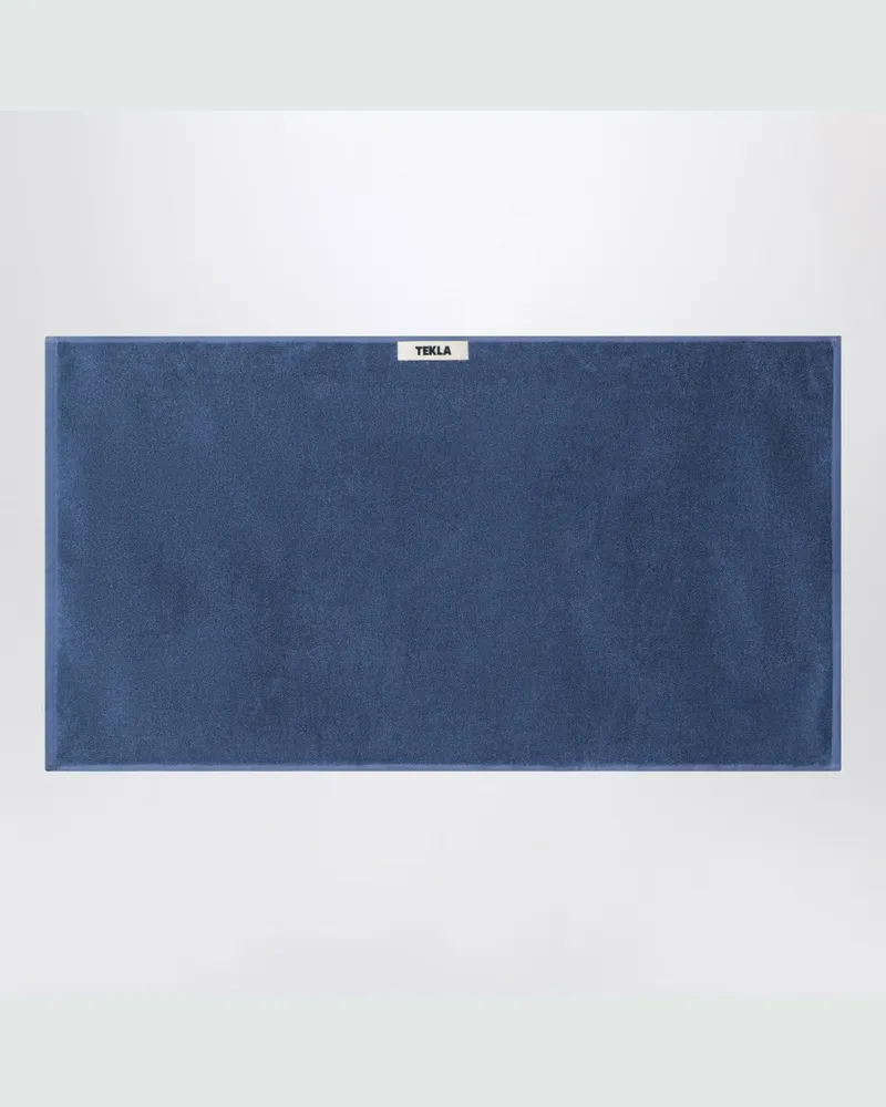 TEKLA Blaues Badetuch 50x90 cm Blue