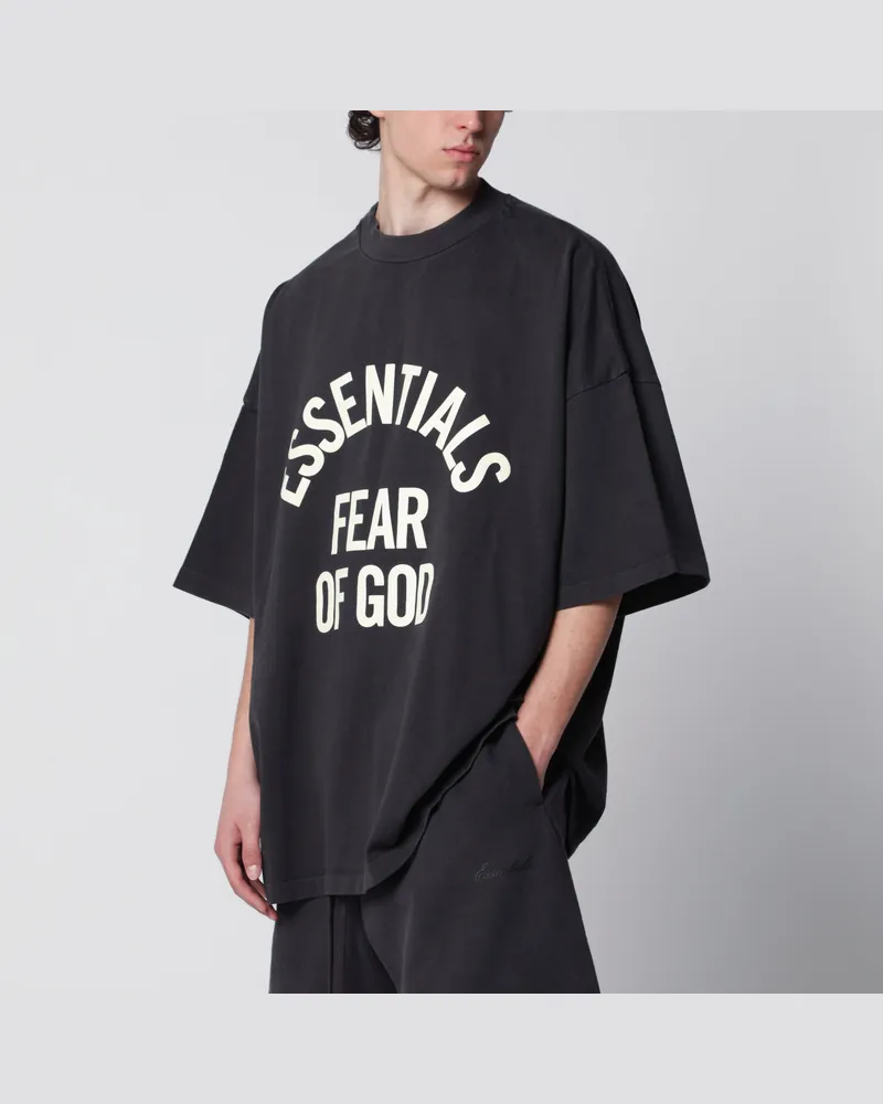 Fear of God Campus 90s T-Shirt aus schwerem Baumwolljersey in Schwarz Black