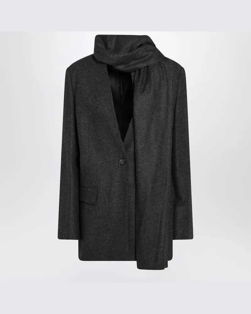 Totême Schalblazer aus Wollmischung in Anthrazitgrau Grau