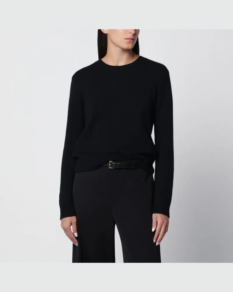 Lisa Yang Rundhalspullover Mable aus Kaschmir in Schwarz Black