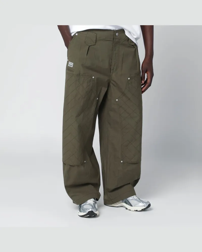 Kenzo Khakigrüne Baumwollhose Grün