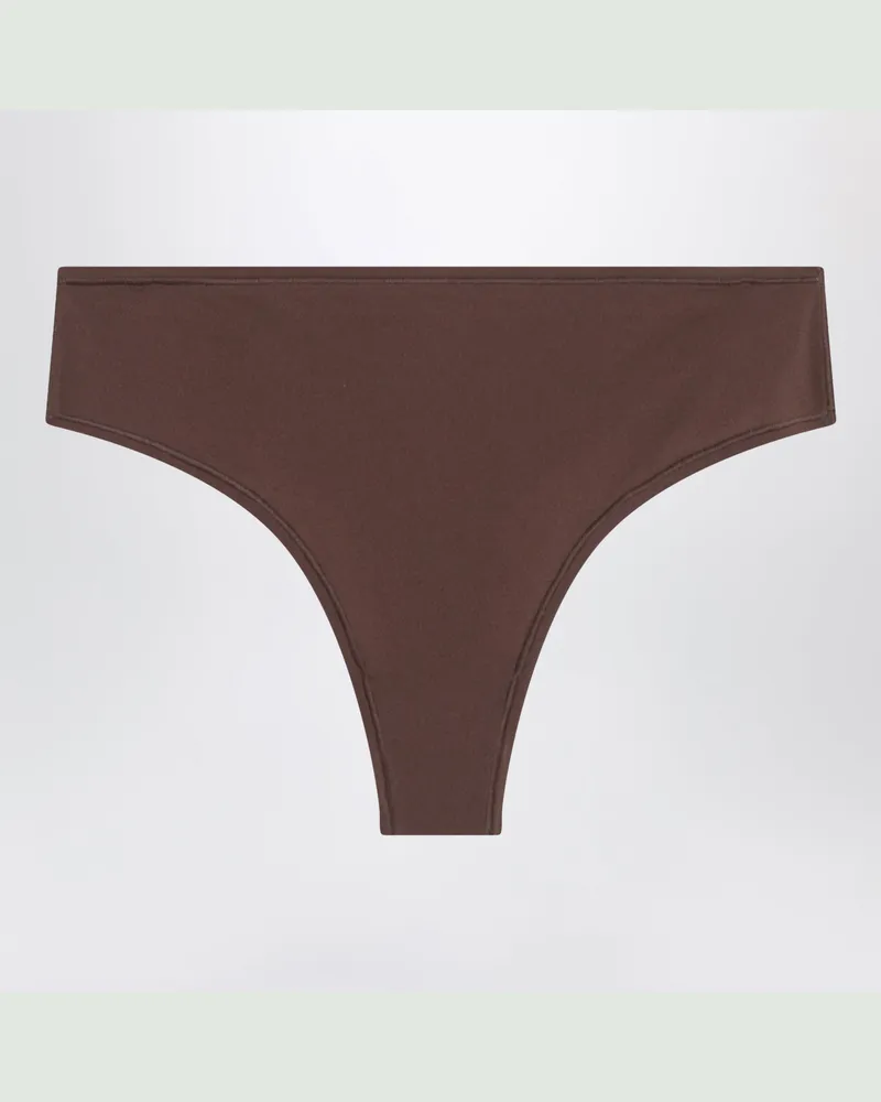 SKIMS Cocoabrauner String aus Stretch-Material Brown