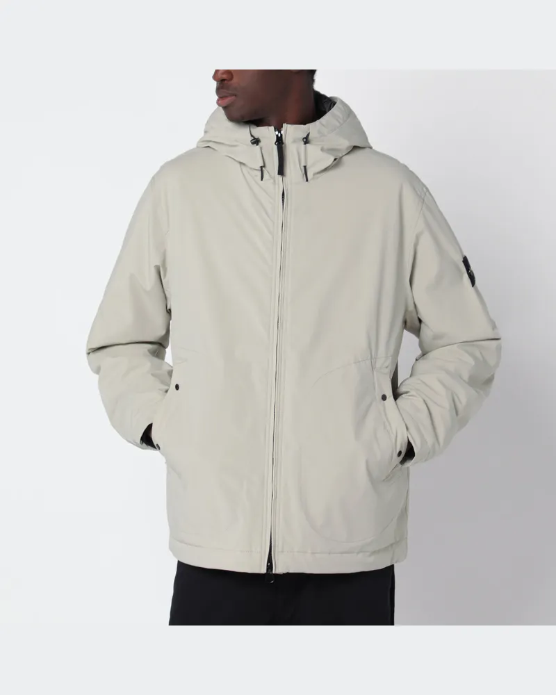 Stone Island Sandfarbene Kapuzenjacke Beige