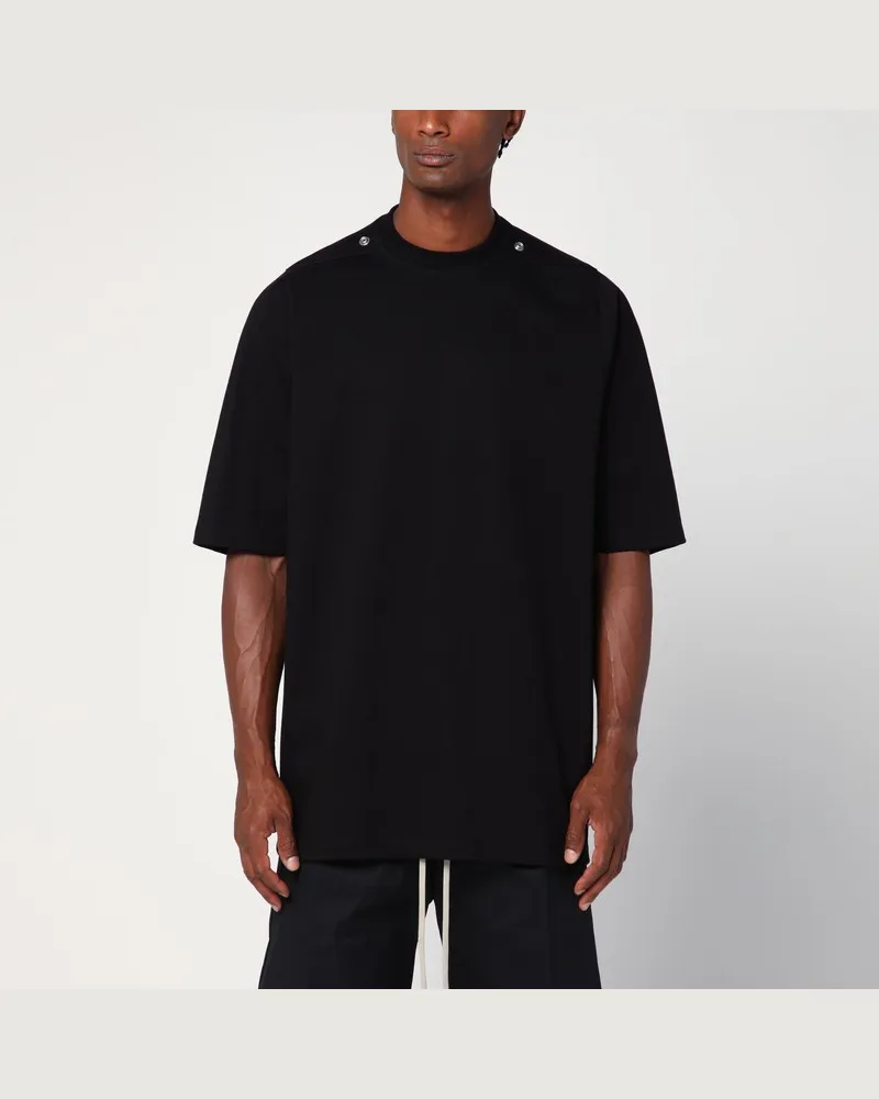 Rick Owens Schwarzes T-Shirt aus Baumwolle Schwarz