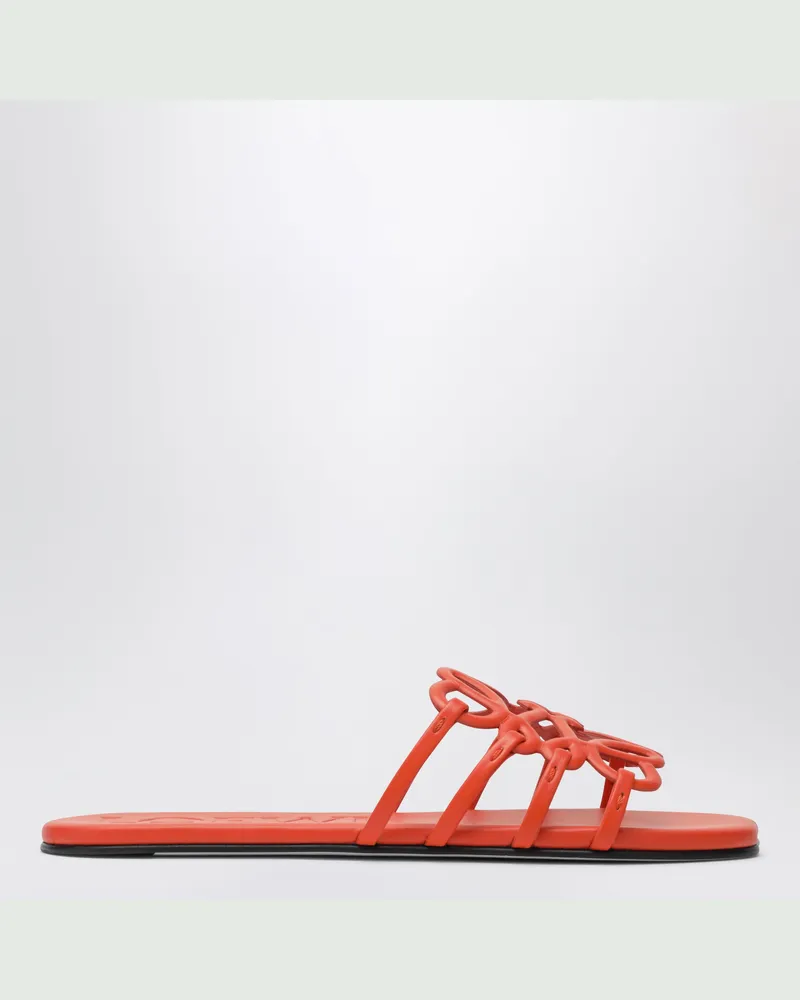 Loewe Slide Anagram Petal orange aus Leder Orange