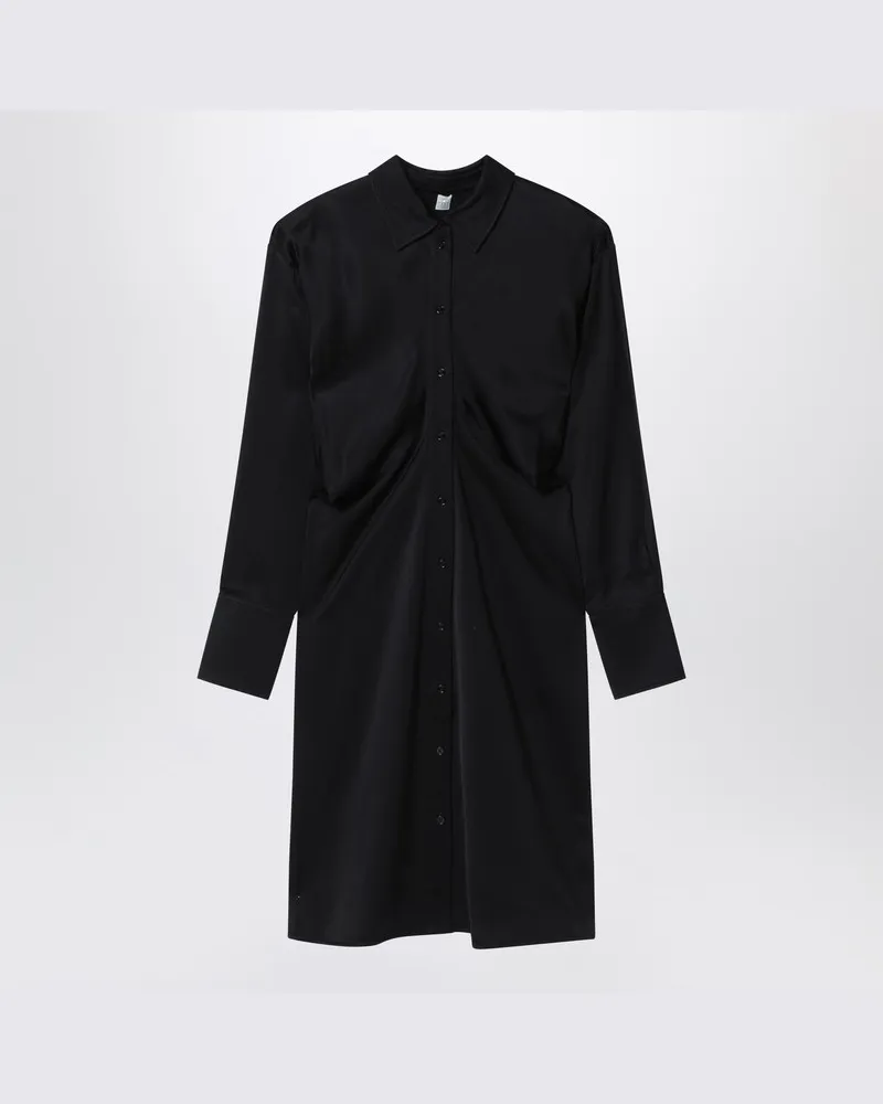 Totême Schlabberhemdkleid schwarz Schwarz