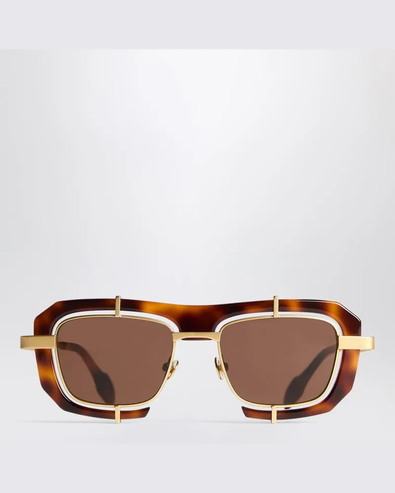 J.W.Anderson Geometrische JWA03 Sonnenbrille in Havana Braun