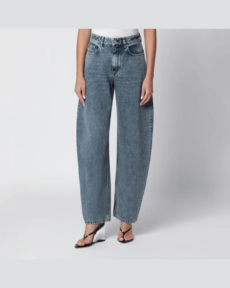 Alaïa Jeans mit abgerundeter Passform aus blauem Denim Blue