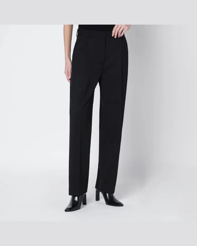 Totême Schwarze Hose aus Wollmix Schwarz