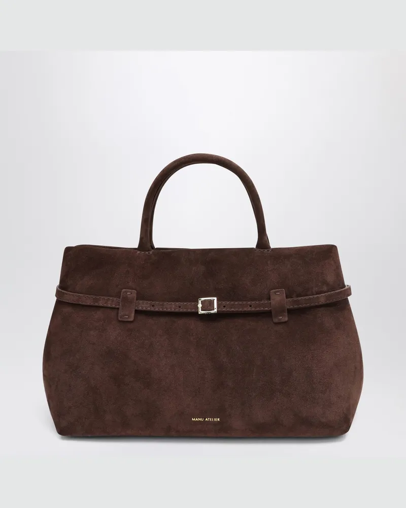 Manu Atelier Le Cambon 35 dunkelbraune Wildledertasche 