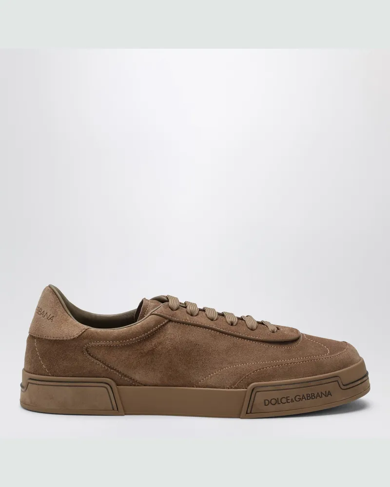 Dolce & Gabbana Portofino Light Sneaker aus Wildleder in Haselnuss Brown