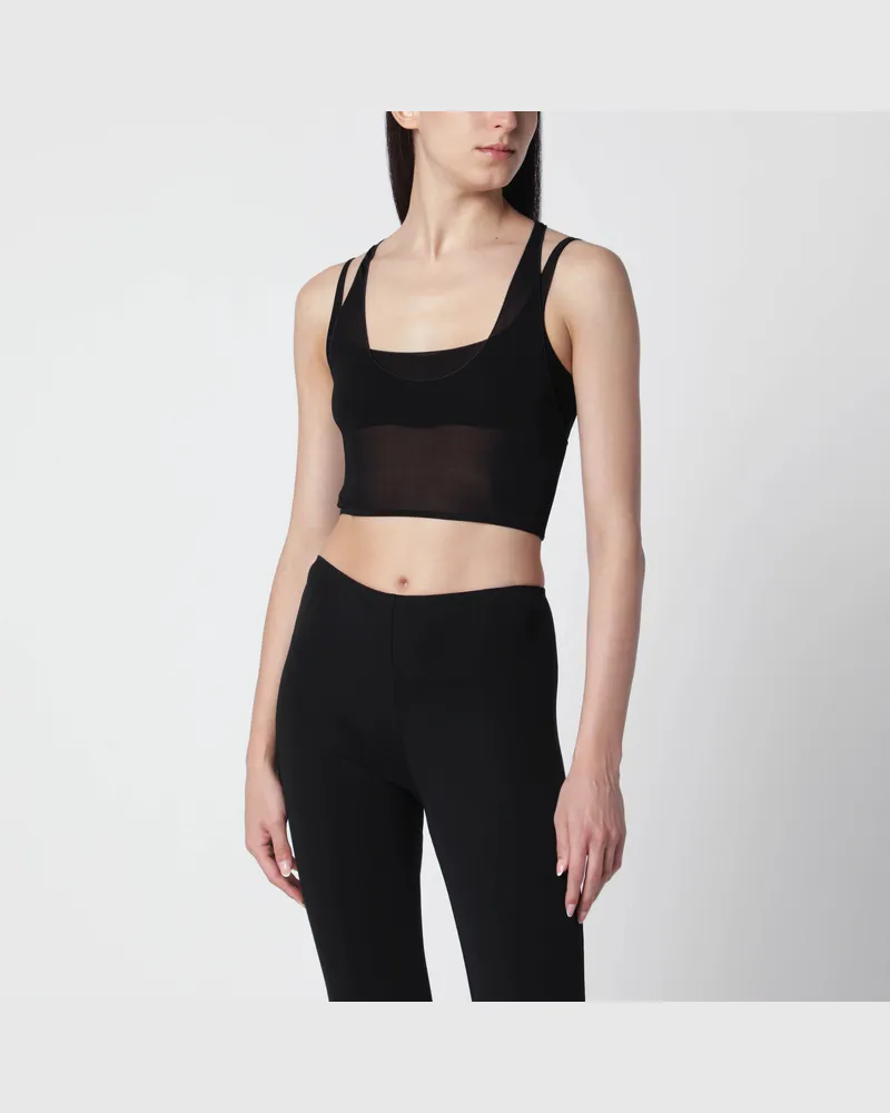 Gucci Bralette-Set aus schwarzem leichtem Crêpe-Jersey Black