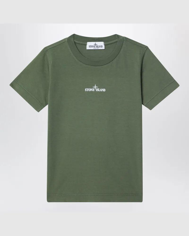 Stone Island T-Shirt in Militärgrün mit Logo-Prints Green