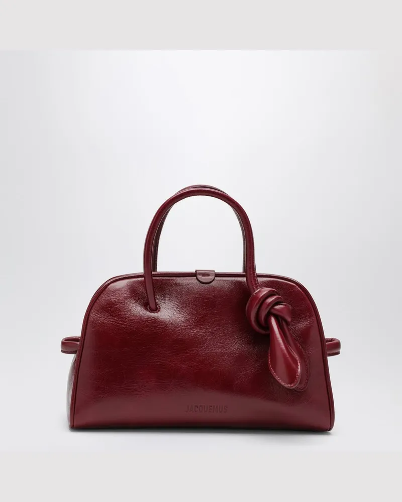 Jacquemus Burgunderleder Turismo Kleine Tasche Burgunderrot