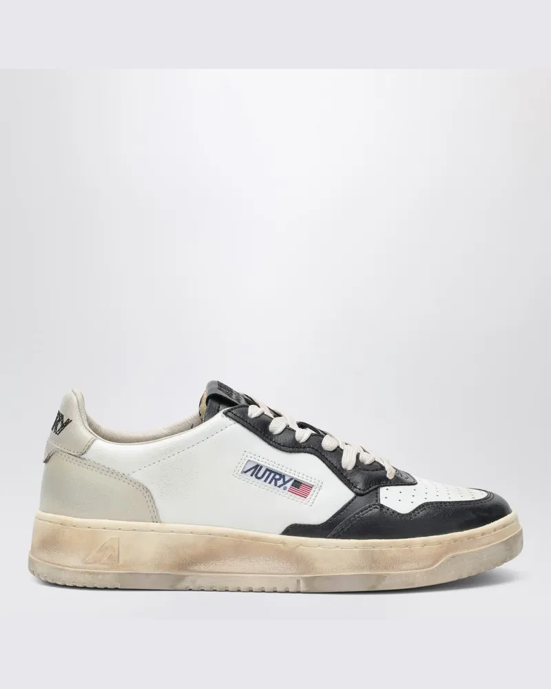 AUTRY Medalist Low Super Vintage Sneaker weiß/schwarz/beige Schwarz