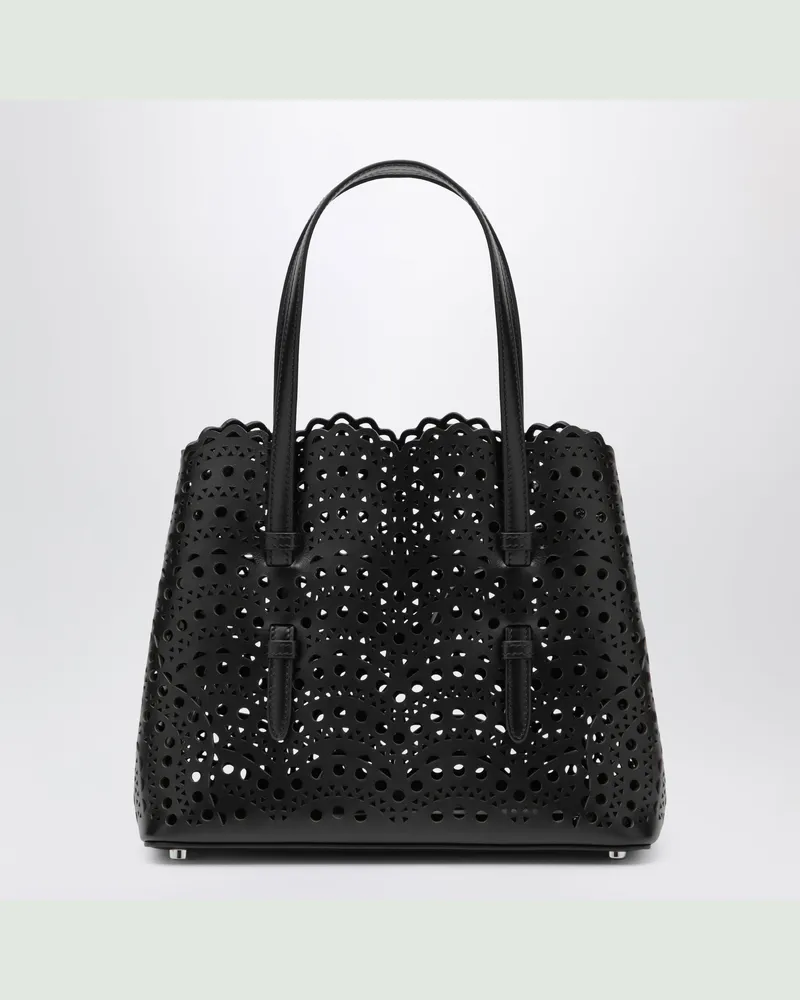 Alaïa Mina 25 Tote-Bag aus Kalbsleder in Schwarz Black