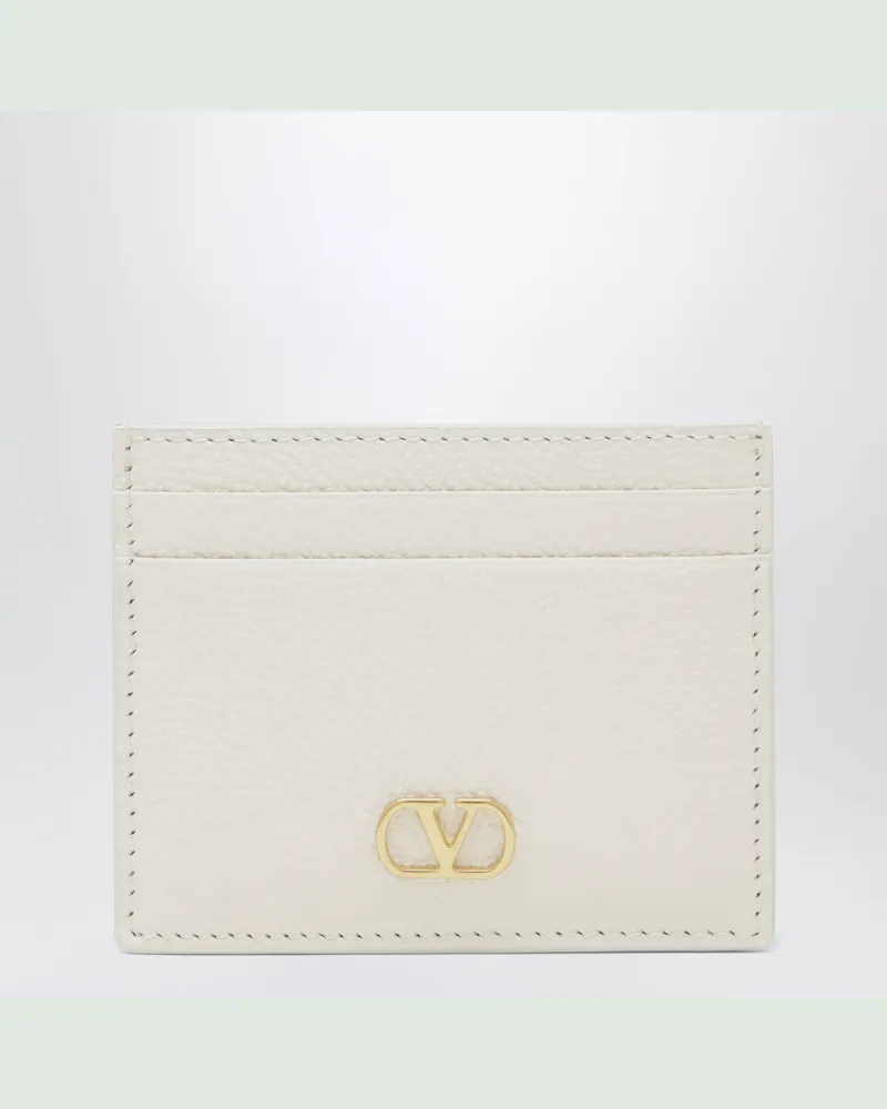 Valentino Garavani Vlogo Signature Kartenetui in Elfenbein White