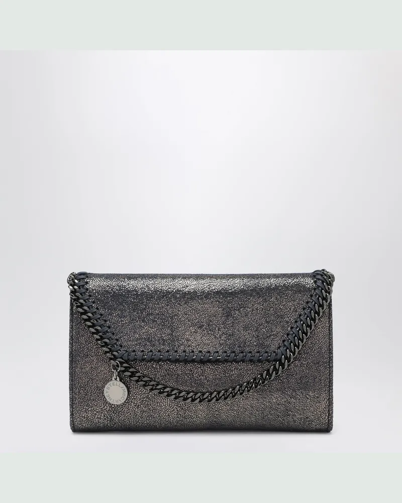 Stella McCartney Dark Navy Falabella Chain Wallet Blue