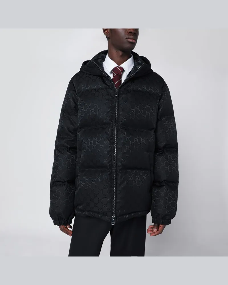 Gucci Schwarze Jacke mit GG-Muster Schwarz