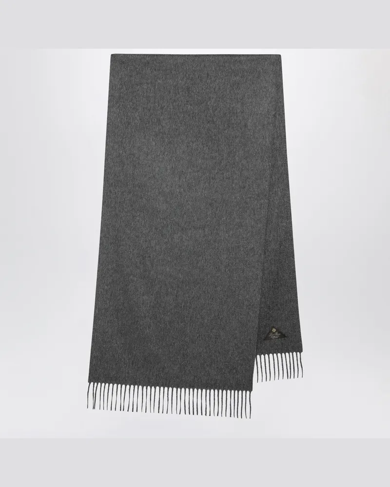 Loro Piana Grande Unita Schal in Grey Mélange Grey