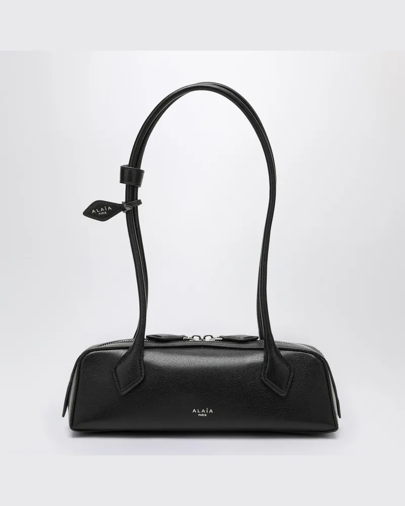 Alaïa Kleine schwarze Tasche Teckel aus Leder Schwarz