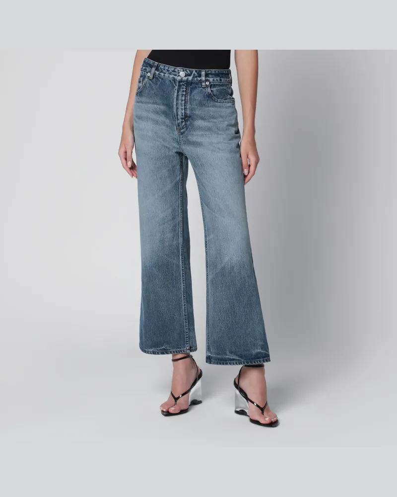 Alaïa Ausgestellte Jeans aus Denim in hellem Sandwash Blue