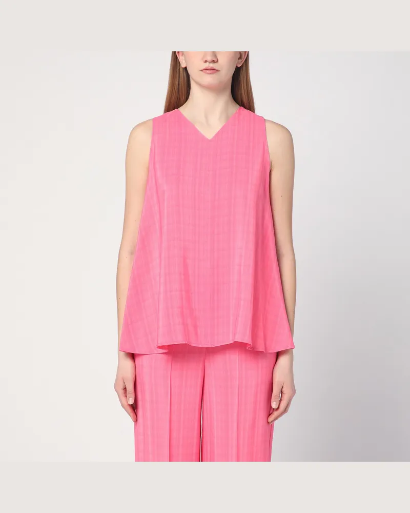 Semicouture Rosafarbenes Top Prya aus Viskose 