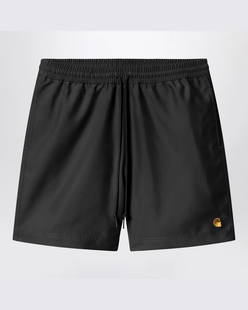 Carhartt WIP Schwarze Chase Badeshorts Schwarz