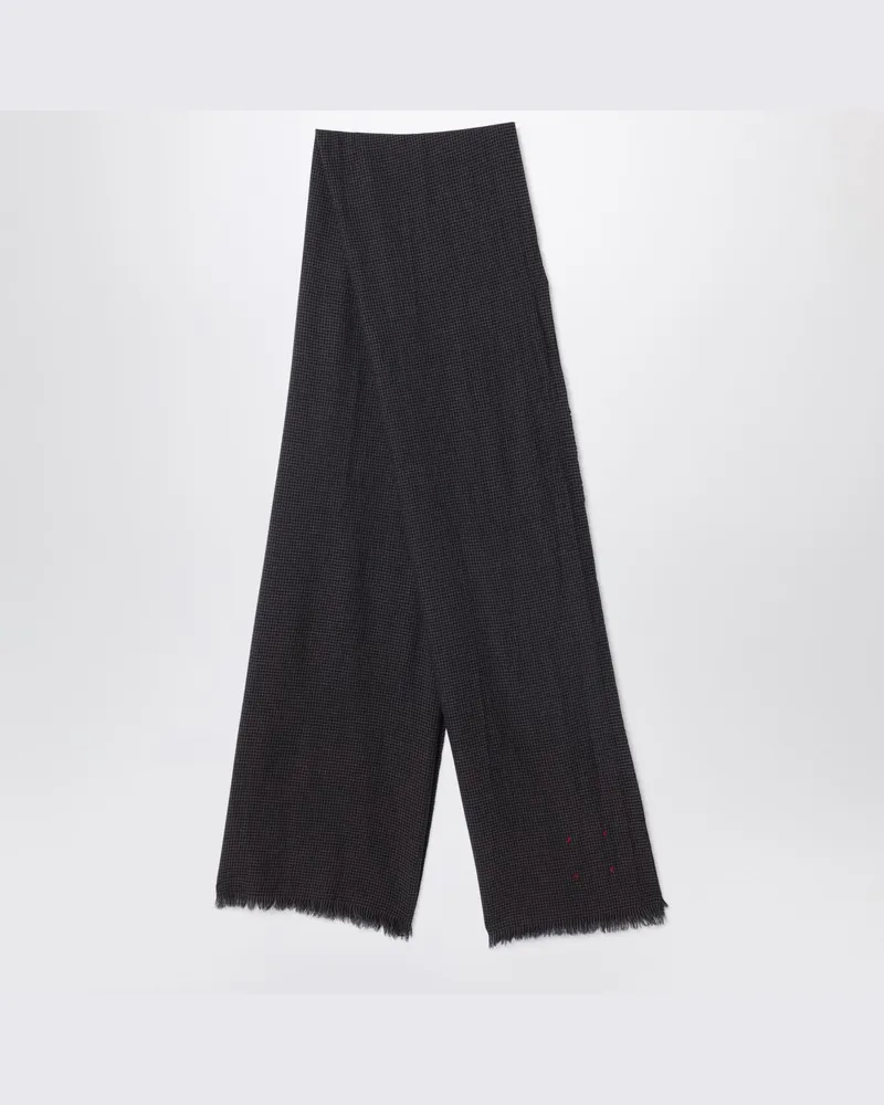 Destin Schal aus Wolle mit Karomuster schwarz/beige Grau