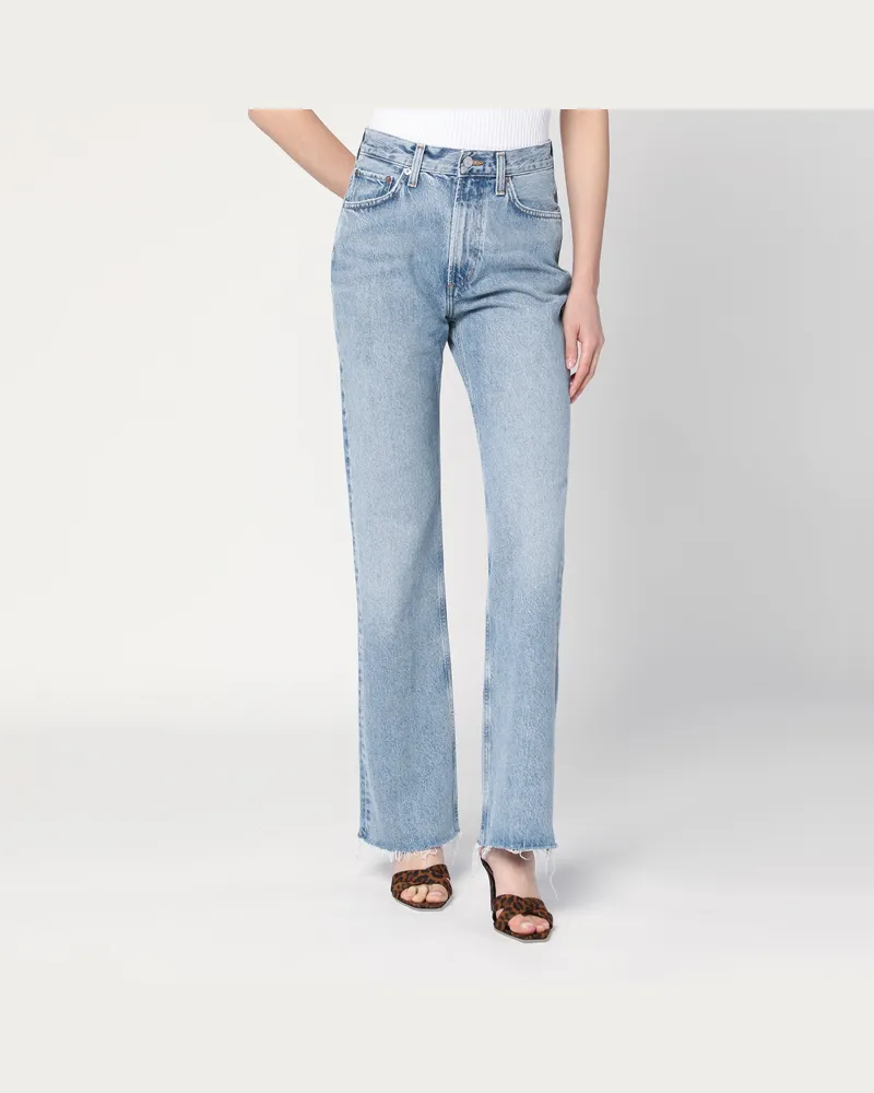 AGOLDE Ausgewaschene hellblaue Jeans aus recyceltem Denim 