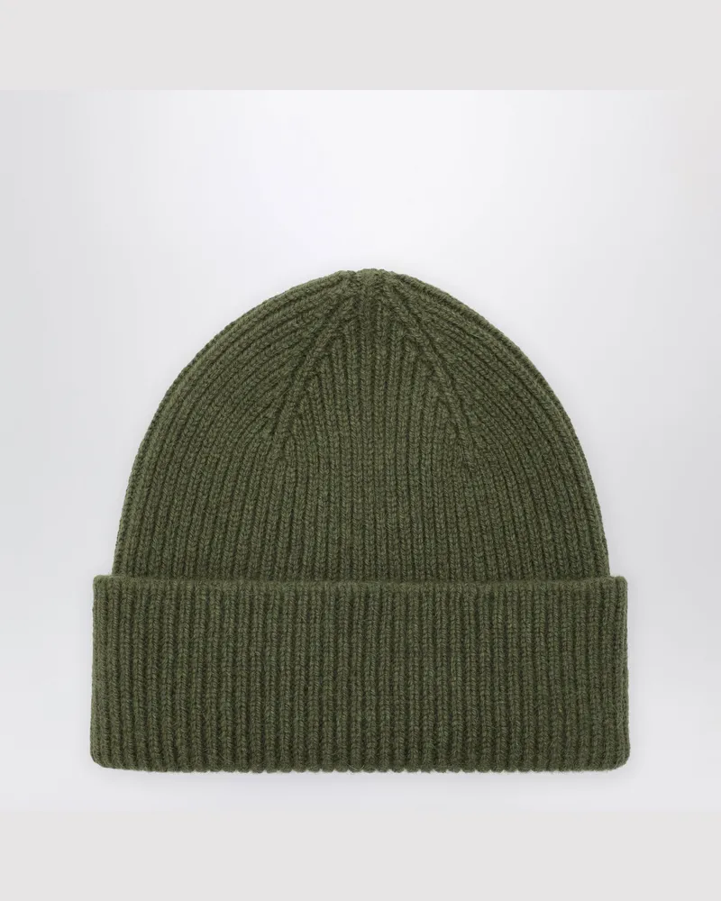 Le Bonnet Beanie aus Wolle und Caregora in Jungle Green