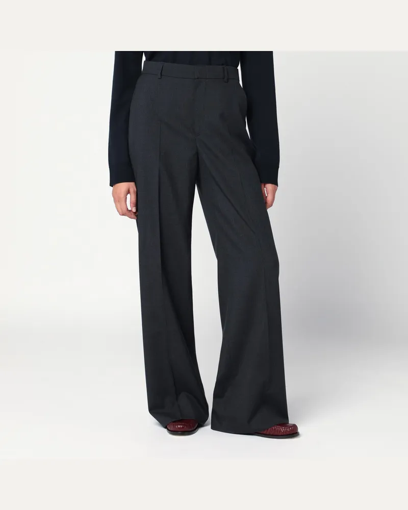 Gucci Weite graue Wollhose Grey