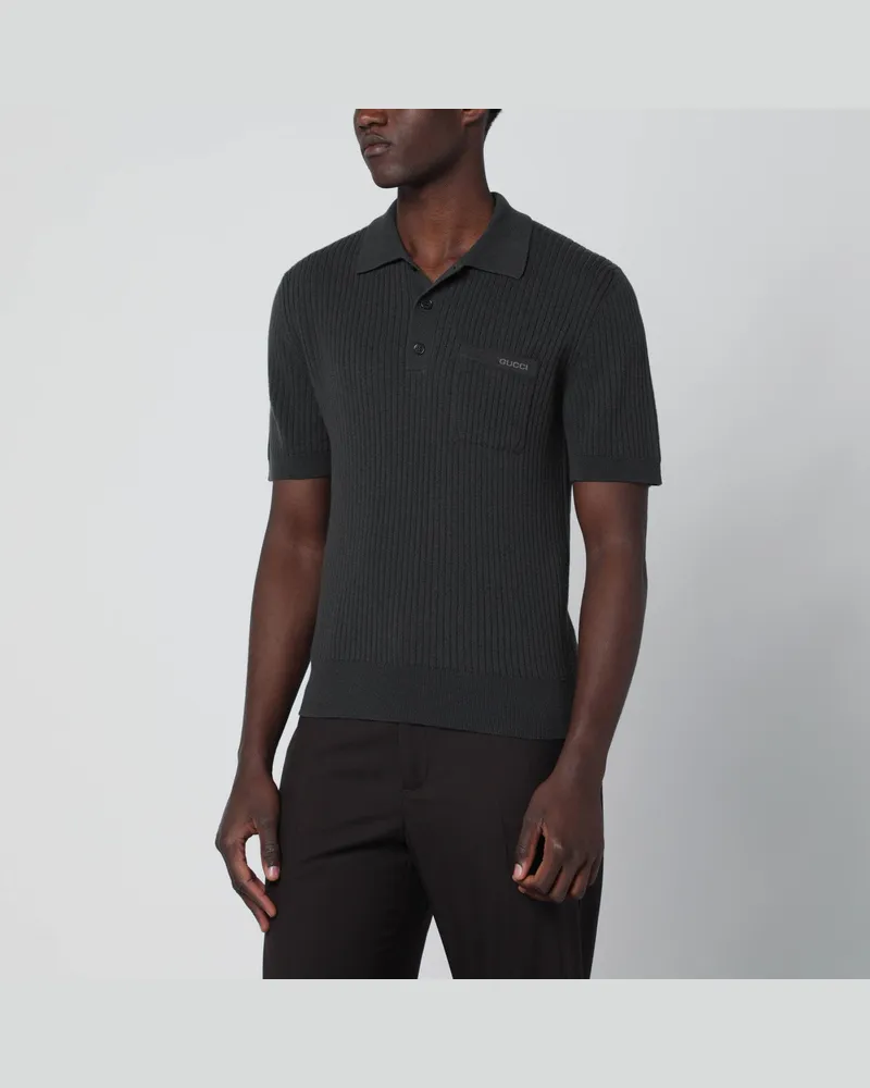 Gucci Polo aus woll-kaschmir in Militärgrün Green