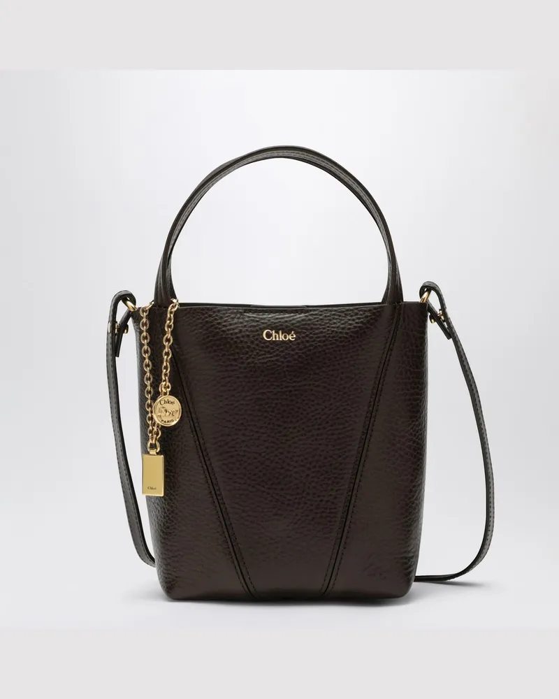 Chloé Kleine dunkelbraune  Spin Tote Bag Braun