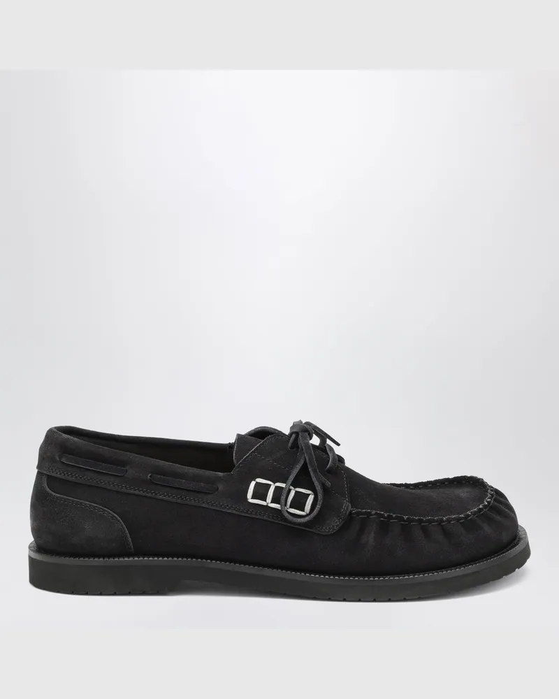 J.W.Anderson Mitternachtsblaue Loafer aus Veloursleder Black