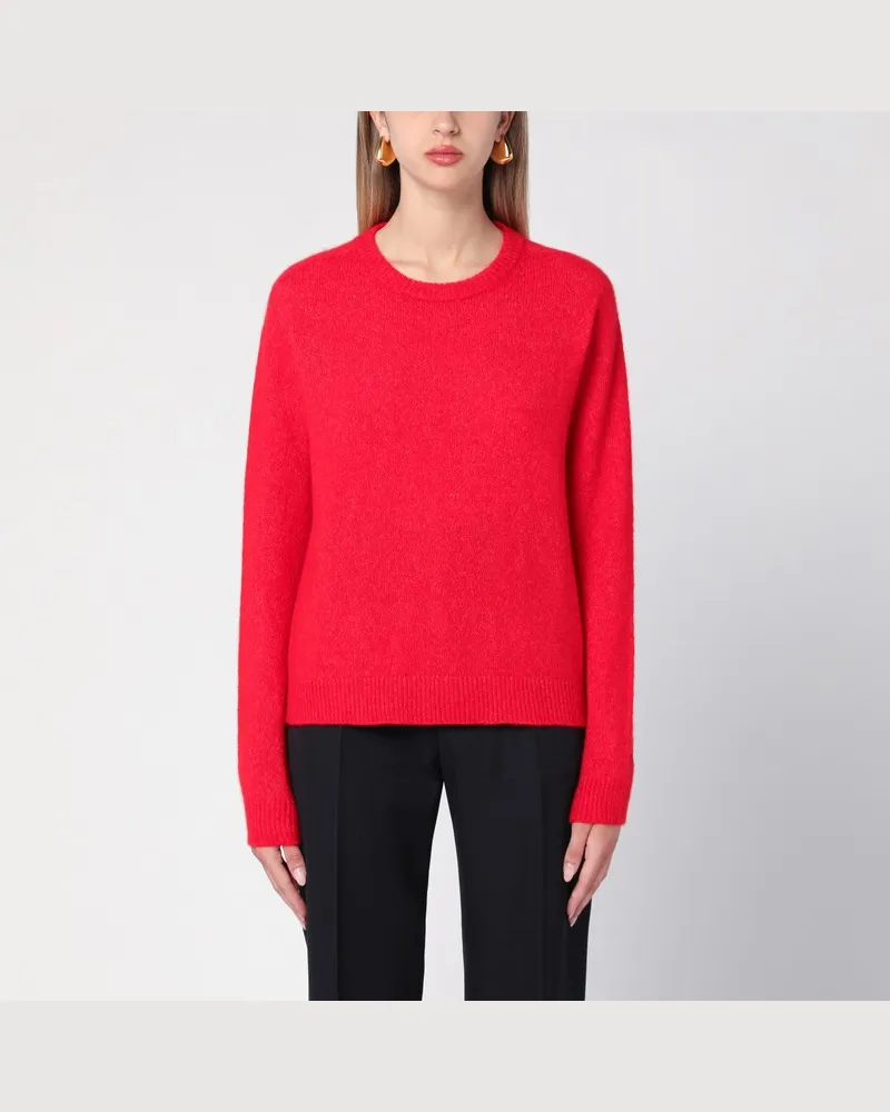 Roberto Collina Roter Pullover aus Kaschmir-Seiden-Mischung Rot