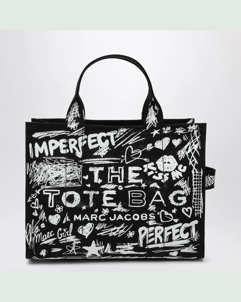Marc Jacobs The Tote Bag mittel schwarz mit Punk-Schriftzug Black
