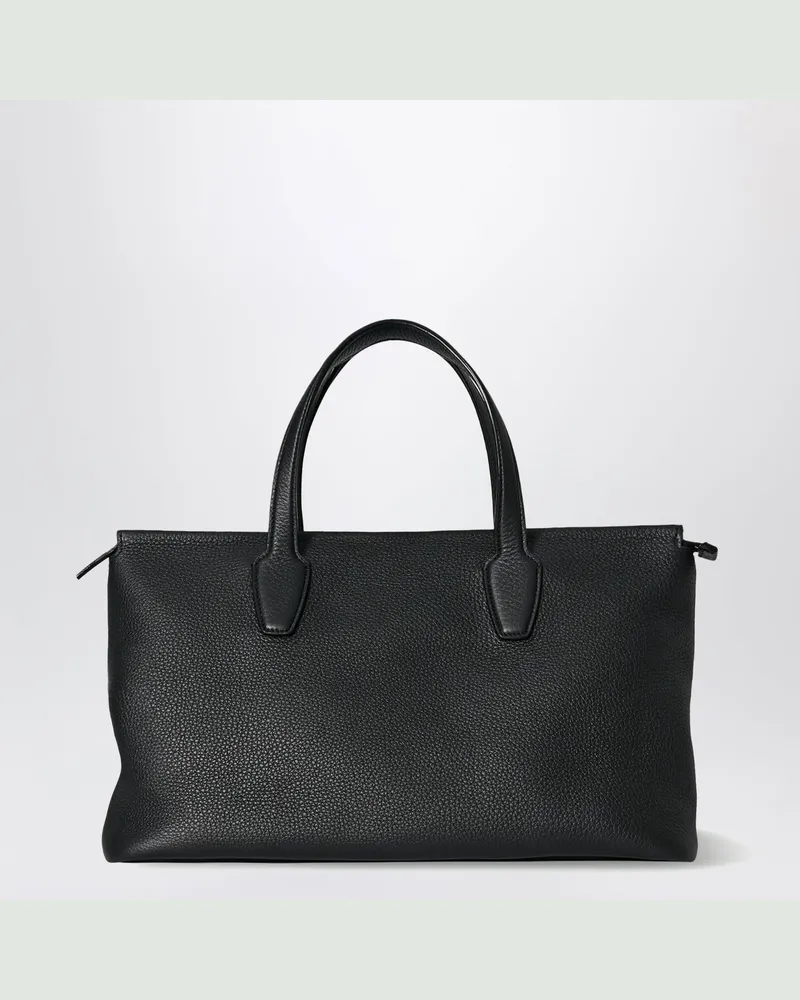 The Row Marcel schwarze Ledertasche Black