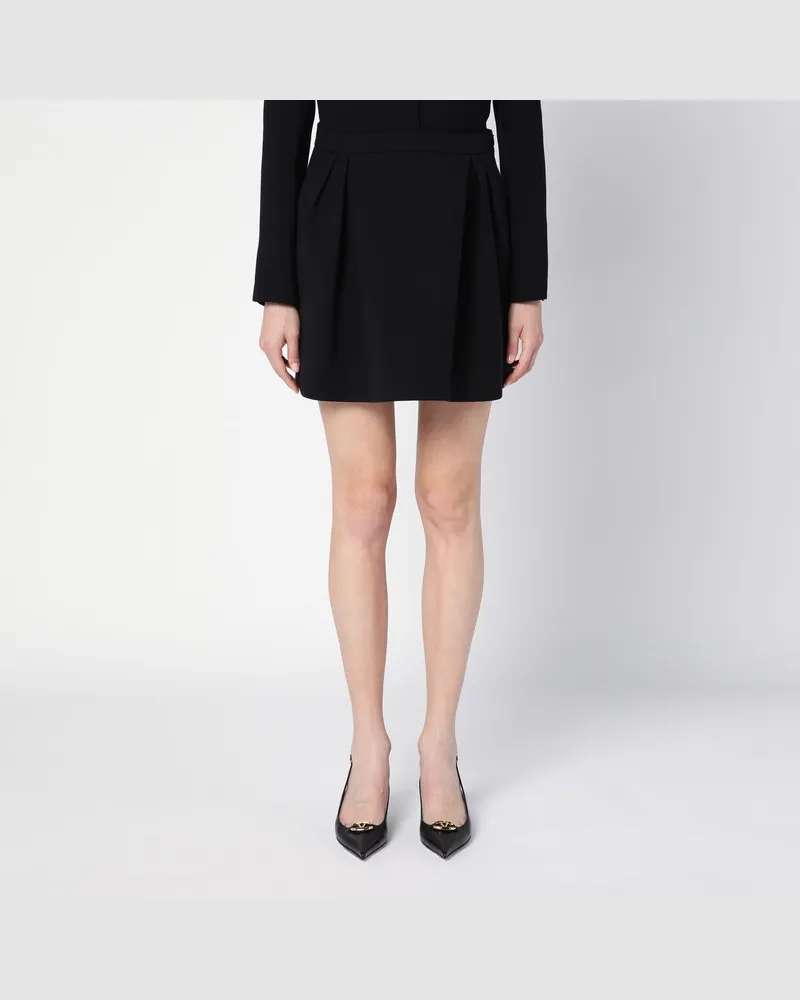 Alessandra Rich Mini-Wickelrock mit Hahnentrittmuster Schwarz