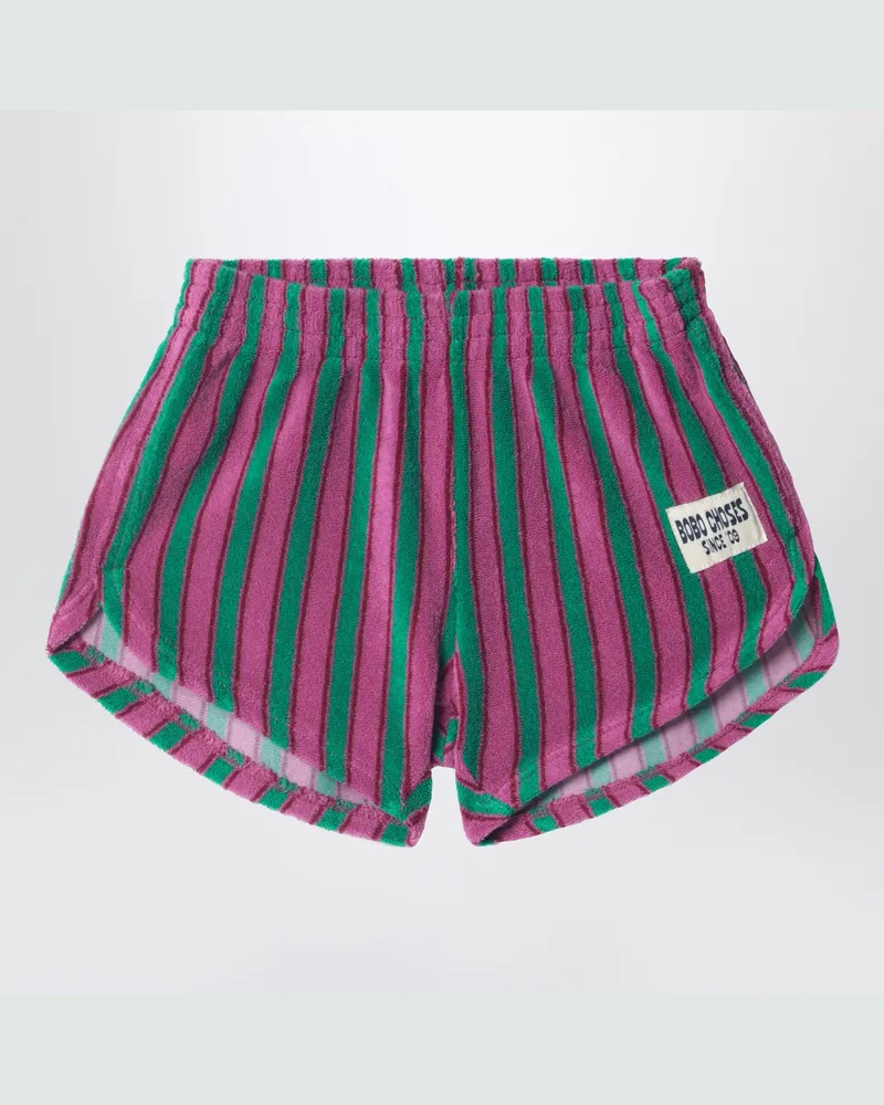 BOBO CHOSES Shorts aus gestreiftem Frottee Multicolor