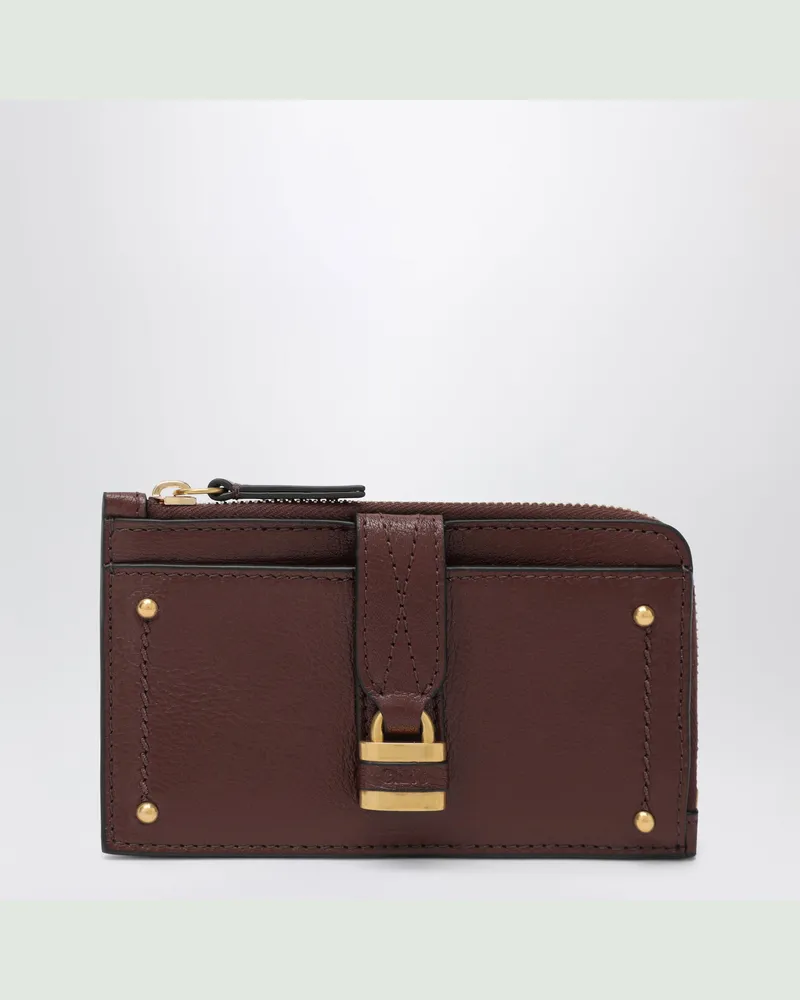 Chloé Paddington kleines Münzetui mit Kartenfächern in gebranntem Braun Brown