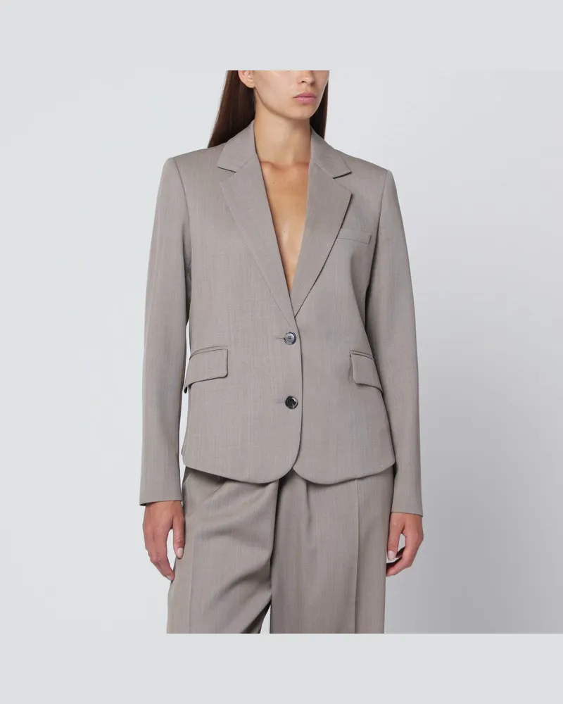 Loewe Beigefarbene Mélange-Wolljacke Beige